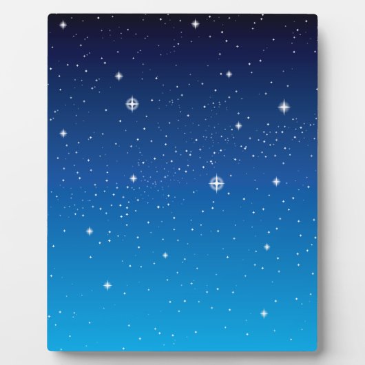 Deep Blue Sterrennacht Sky Fotoplaat (Voorkant)