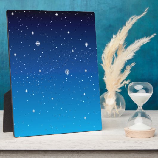 Deep Blue Sterrennacht Sky Fotoplaat (Zijkant)