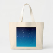 Deep Blue Sterrennacht Sky Grote Tote Bag (Voorkant)