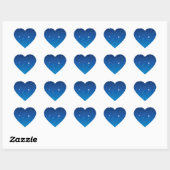 Deep Blue Sterrennacht Sky Hart Sticker (Vel)