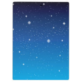 Deep Blue Sterrennacht Sky Klembord (Achterkant)