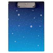 Deep Blue Sterrennacht Sky Klembord (Voorkant)