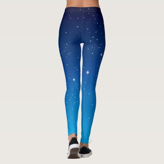 Deep Blue Sterrennacht Sky Leggings (Achterkant)