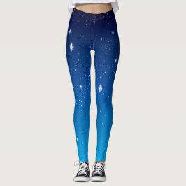 Deep Blue Sterrennacht Sky Leggings