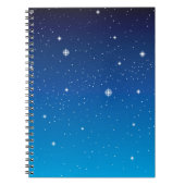Deep Blue Sterrennacht Sky Notitieboek (Voorkant)