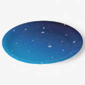 Deep Blue Sterrennacht Sky Papieren Bordje (Gekanteld)