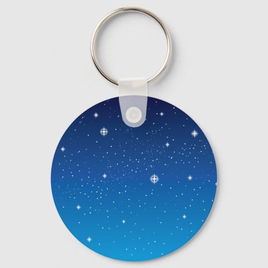 Deep Blue Sterrennacht Sky Sleutelhanger (Voorkant)