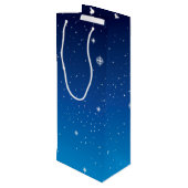 Deep Blue Sterrennacht Sky Wijn Cadeautas (Achterkant Gekanteld)
