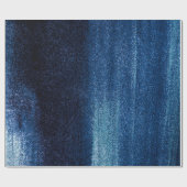 Deep Blue Textured Wrapping Paper Cadeaupapier (Vlak)