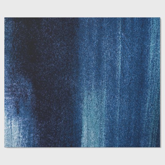 Deep Blue Textured Wrapping Paper Cadeaupapier (Vlak)