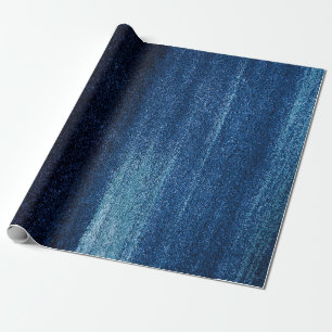 Deep Blue Textured Wrapping Paper Cadeaupapier