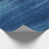 Deep Blue Textured Wrapping Paper Cadeaupapier (Hoek)