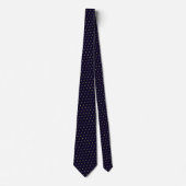 Deep Blue Tie of Small Faux Gold Airplanes Stropdas (Voorkant)