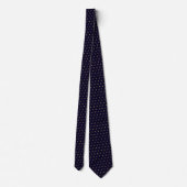 Deep Blue Tie of Small Faux Gold Airplanes Stropdas (Achterkant)