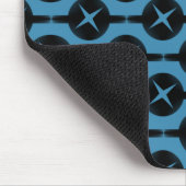 Deep Blue Uncommon Circles Mousepad Muismat (Hoek)