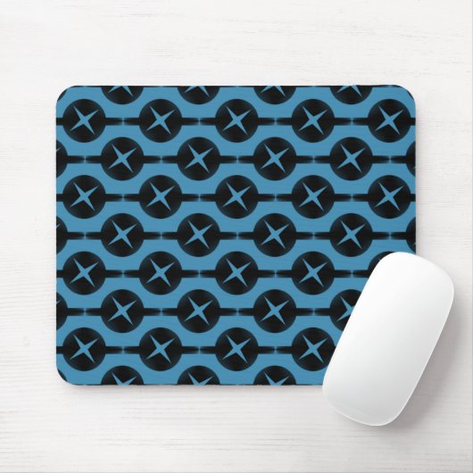 Deep Blue Uncommon Circles Mousepad Muismat (Met muis)