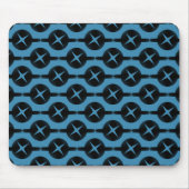 Deep Blue Uncommon Circles Mousepad Muismat (Voorkant)
