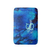 Deep Blue Underwater Alcohol Ink Painting Badmat (Voorkant Verticaal)