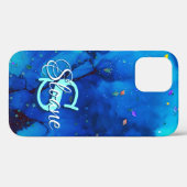 Deep Blue Underwater Alcohol Ink Painting Case-Mate iPhone Case (Achterkant (horizontaal))