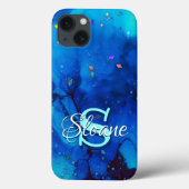 Deep Blue Underwater Alcohol Ink Painting Case-Mate iPhone Case (Achterkant)