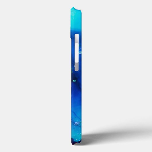 Deep Blue Underwater Alcohol Ink Painting Case-Mate iPhone Case (Achterkant / Links)
