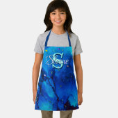 Deep Blue Underwater Alcohol Ink Schort (Insitu)