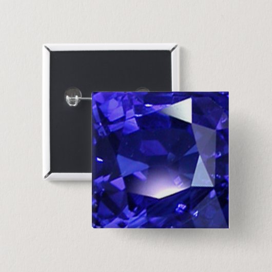 Deep Blue Vierkante Button 5,1 Cm (Voorkant /achterkant)