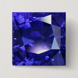 Deep Blue Vierkante Button 5,1 Cm