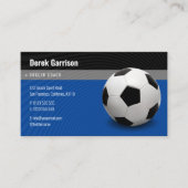 Deep Blue Voetbal coach | Instructeur voor sport Visitekaartje (Voorkant)