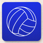 Deep Blue Volleyball Bier Onderzetter (Voorkant)