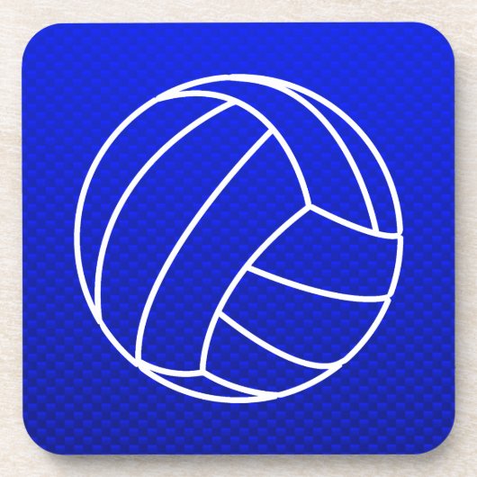 Deep Blue Volleyball Bier Onderzetter (Voorkant)