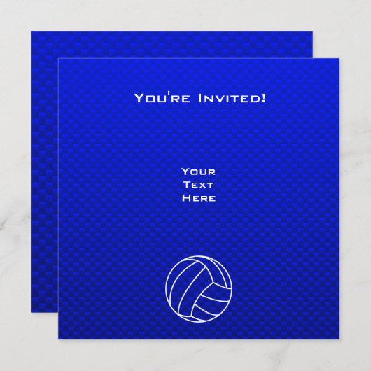 Deep Blue Volleyball Kaart (Voorkant / Achterkant)