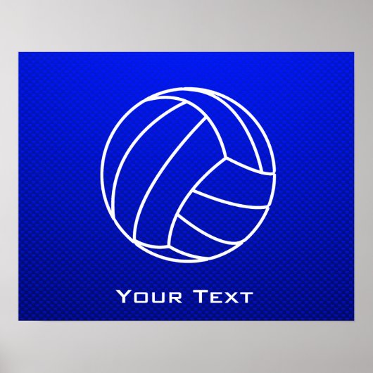 Deep Blue Volleyball Poster (Voorkant)