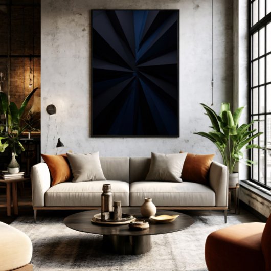 Deep Blue Vortex Poster