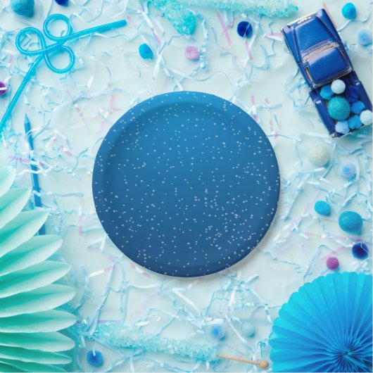 Deep Blue Water en kleine bubbels Papieren Bordje (Feest)