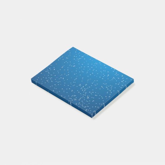 Deep Blue Water en kleine bubbels Post-it® Notes (Schuin)