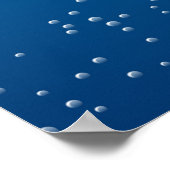 Deep Blue Water en kleine bubbels Poster (Hoek)