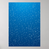 Deep Blue Water en kleine bubbels Poster (Voorkant)