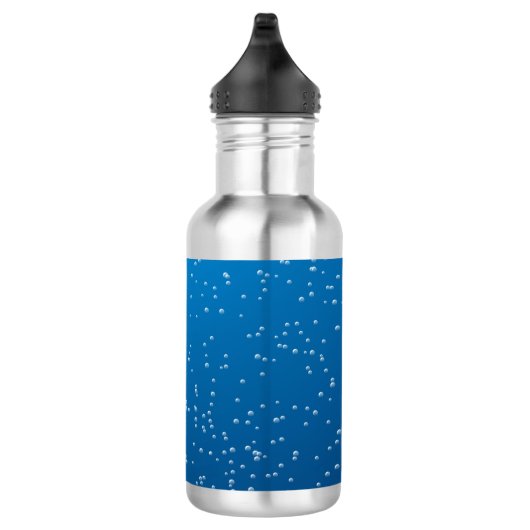 Deep Blue Water en kleine bubbels Waterfles (Rechts)