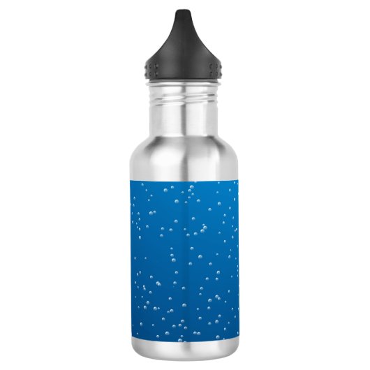 Deep Blue Water en kleine bubbels Waterfles (Links)