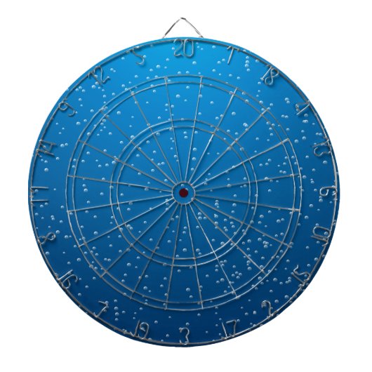 Deep Blue Water en TIny Bubbles Dartbord (Voorkant)
