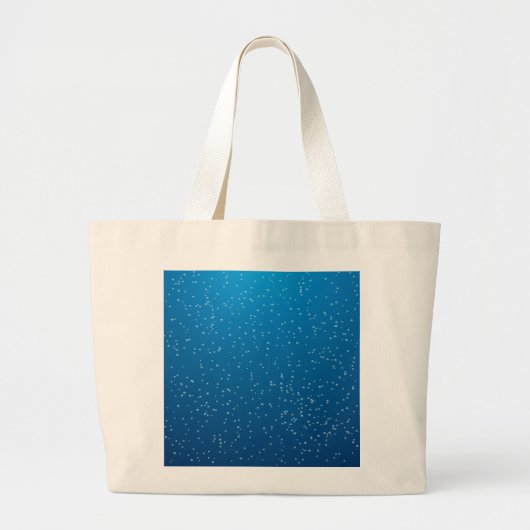 Deep Blue Water en TIny Bubbles Grote Tote Bag (Voorkant)