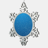 Deep Blue Water en TIny Bubbles Tin Sneeuwvlok Ornament (Rechts)