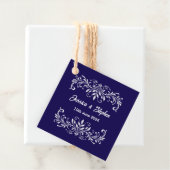 Deep Blue Wedding Bedankjes Labels (In situ)