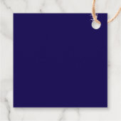 Deep Blue Wedding Bedankjes Labels (Achterkant)