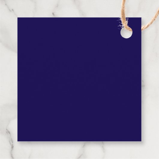 Deep Blue Wedding Bedankjes Labels (Achterkant)