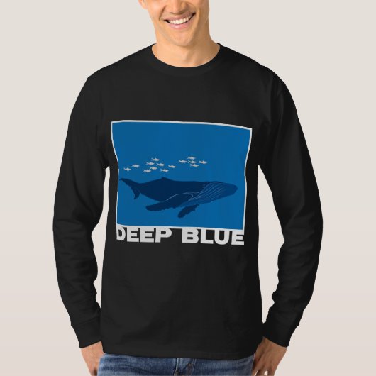 Deep Blue Whale T-shirt (Voorkant)