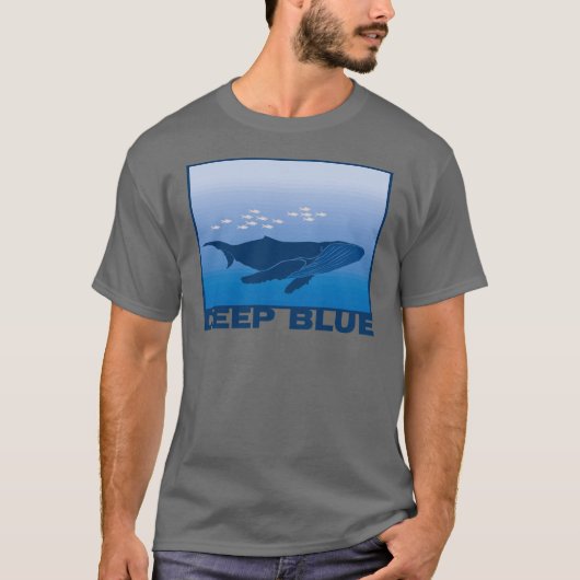 Deep Blue Whale T-shirt (Voorkant)