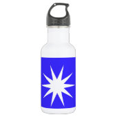 Deep Blue White Star Waterfles (Voorkant)