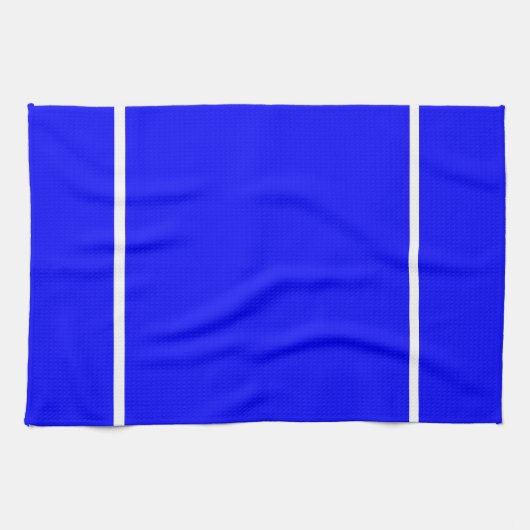 Deep Blue White Stripe Theedoek (Horizontaal)